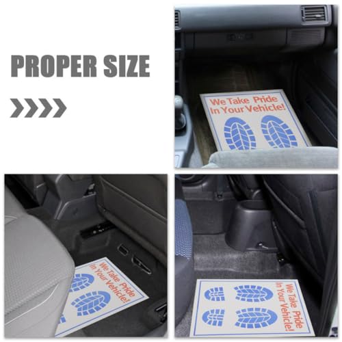 Tapis de sol en papier kraft jetables pour voiture x40 blanc