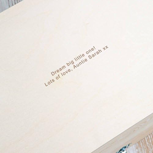 Personalised Christmas Eve Box - Large Wooden Xmas Eve Box - Engraved with Kids Names or Family Name - Wooden Christmas Eve Box with Lid -