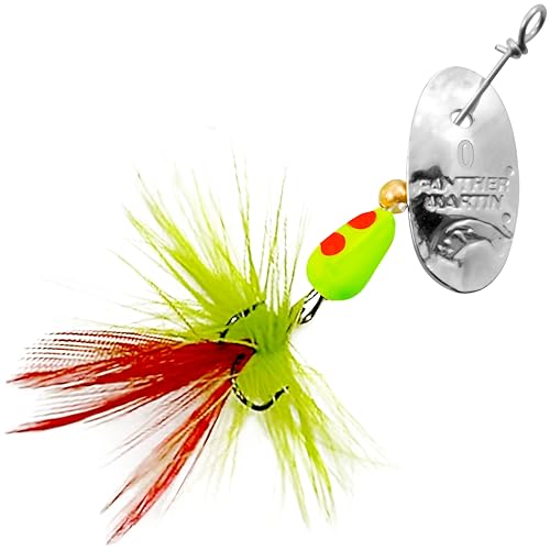 Panther Martin PMMF MiniFly Teardrop Spinners Fishing Lure Catches Trout, Crappie, Grayling, Bluegill, Dolly Varden, Whitefish, Panfish and More.