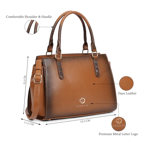 Image of Caprese Dee Medium Satchel Bag for Women with Adjustable & Detachable Strap & Multiple Compartments | Versatile Shoulder, Crossbody & Handheld Bag for Work, Travel, and Everyday Use