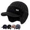 AGANTYIDE Torocky Cold Shield Trapper Hat, Coldshield Trapper Blocking Knitted Hats, Warm Breathable Soft Fleece Lined Knit Hats (Black)