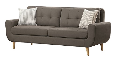 Homelegance Deryn 86" Fabric Sofa, Gray #TOP14