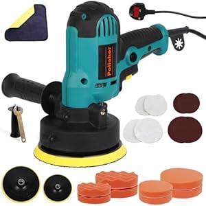 700W car Polishers and buffers,5” & 6” polishing Machines – 125mm/150mm Buffing Pads, 600-3700RPM Variable Speed Rotary Polishing Machine with 22 Kit for Car Buffing Polishing