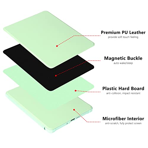 Image of COO Case for 6.8 inch Kindle Paperwhite 11th Gen, PU Leather Smart Cover with Auto Sleep /Wake (Green)