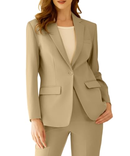 Women's Suiting Business Women Suits for Work 2 Piece Professional Office Work Blazer Pants Suits Tea Green Size 20