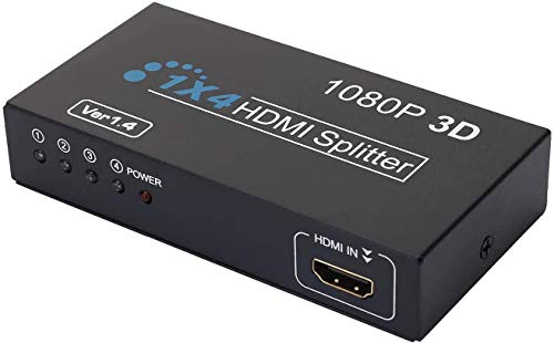 Splitter HDMI 1 em 4 4K Metal HDMI Switcher Box suporta 3D 4K 30Hz Ultra HD 1080p para Xbox PS3 / 4