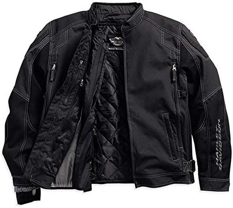 Harley-Davidson Men's Fortify Waterproof Riding Jacket, Black. 98099-16VM (Medium)