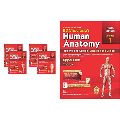 Image of B D CHAURASIA'S HUMAN ANATOMY 9th Ed, 4 Volume Set (PB - 2023) & BD CHAURASIAS HUMAN ANATOMY 9ED VOL -1 REGIONAL AND APPLIED DISSECTION & CLINICAL UPPER LIMB THORAX (PB-2023)