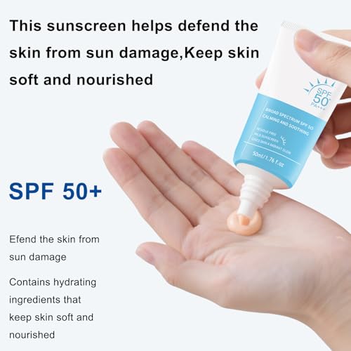 Jgppe Heartleaf Korean Sunscreen for Face SPF 50+, Silky Moisture Tinted Sun Essence, Broad Spectrum UVA/UVB Protection, Lightweight & Non-Greasy, No White Cast, 50ml (1PC)