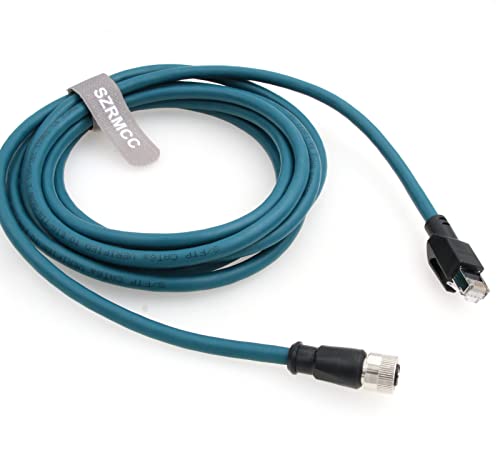 Cable Ethernet Cat6A M12 X-Code 8Pin a RJ45 2m miniatura 4