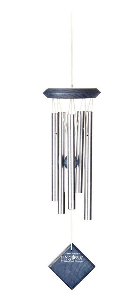 Carrillón para jardín plateado azul Woodstock Chimes Marte el regalo ideal para amantes del hogar
