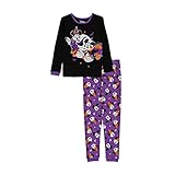 Disney Kids' Minnie and Mickey Seasonal Snug Fit Cotton Pajamas, Over The Moon, 4
