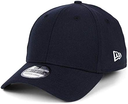New Era Blank Custom 39THIRTY Stretch-Fitted Cap (US, Alpha, Medium, Navy)