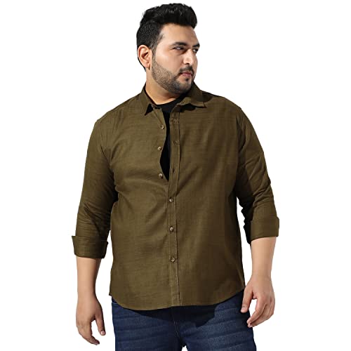 Image of Instafab Plus Men's Button Up Regular Fit Shirt for Casual Wear Modern Clothing Shirt Crafted with Regular Sleeve, Comfort Fit & High-Performance for Everyday Wear