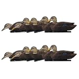 Avian X Topflight Black Realistic Duck Decoy Sets with Flocked Bodies, 6 Unique Postures, Weight Forward Swim Keel, & Durable No Flake Finish, 2 Pack