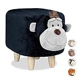 Details: Ovaler Sitzhocker H x B x T: ca. 35 x 32 x 61 cm - Große Sitzfläche B x T: ca. 31 x 40 cm