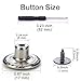 6pcs Buttons pins for Loose Jeans, 17 mm No-Sew Nailess Removable Metal Jeans Buttons Replacement, Adjustable Metal Pants Button Tightener,Repair Combo Thread Rivets and Screwdrivers