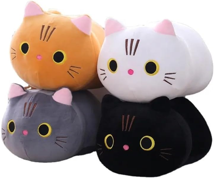Miniatura 2 de AlphaDesignLuxe Almohada de peluche con diseño de gato, bonita muñeca suave, juguetes de animales de peluche, regalos de cumpleaños para niños