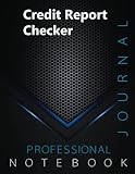  Credit Report Checker, Professional Journal, Office writing Notebook, Organizing Notes, Large Format, 8.5 x 11 inches, 140 pages