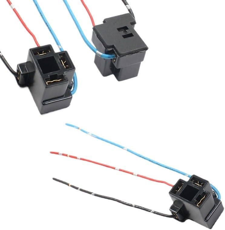 10Pcs High Heat H/*1 H/*4 H/*7 Harness Connector Halogen Holder Wires Plug Pigtail Socket Replacement Repair Halogen H/*1 H/*4 H/*7(H4A)