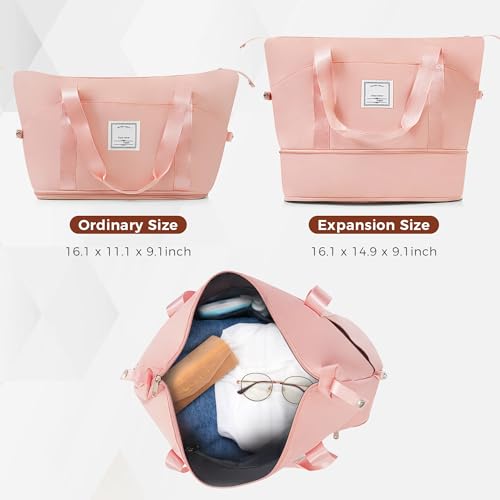 Simplify Travel with 4-Piece Luggage Set, USB Port, Front Opening Design, Airline Certified, Expandable, Pink 5