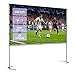 Pantalla Proyector Portátil 120 Pulgadas con Soporte, Marco Rápido Resistente a Arrugas para Interior y Exterior, Pantalla de Proyección 16:9 Compatible 4K HD para Cine en Casa