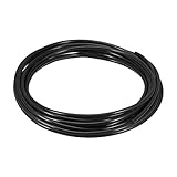 uxcell 空気圧エアチューブ 外径6mm x内径4mm x長さ7M PUポリウレタン 空気圧縮機チューブホース パイプ 黒
