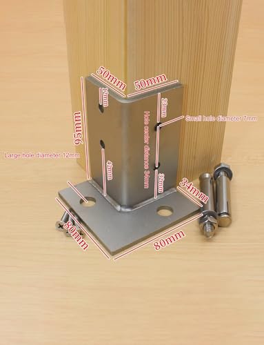 Soporte para postes de cerca robusto con herrajes duraderos y tornillos 2