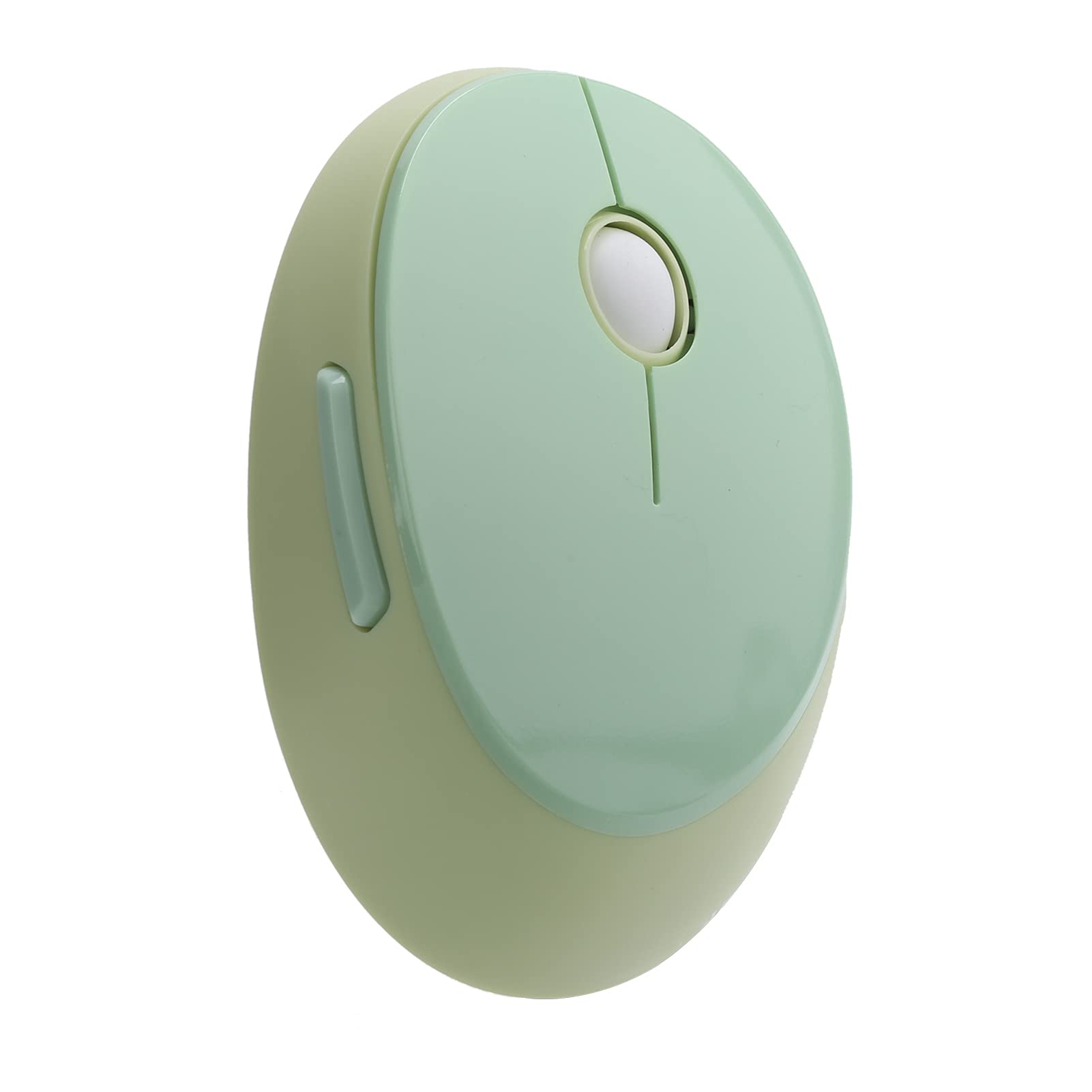 Set aus kabelloser Tastatur und Maus, leise, langlebig, ergonomisch, leise, diskret, 104 Tasten im Retro-Stil, abgerundet, mit USB-Empfänger, Pastellgrün, für XP/Win7/Win8/Win10