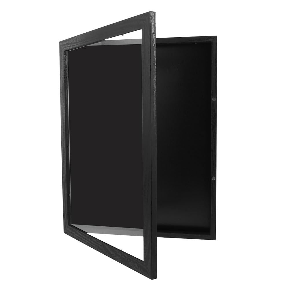SOLUSTRE Marco de Exhibición de Ropa Deportiva, Vitrina de Pared con Marco para Camisetas, Caja de Madera Negra para Fútbol, ​​baloncesto, Béisbol, Fútbol Y Hockey (11 X 14 Pulgadas)
