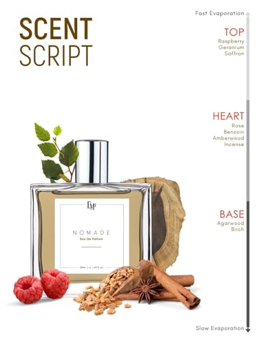 Image of EM5 Nomade Perfume for Him /Her | Amber Oud Smoky leather Accords | Unisex Perfume Spray for Men & Women | Strong & Long Lasting Fragrance | Gift for Him & Her | 50ml