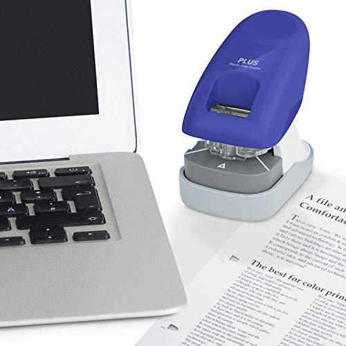Image of PLUS Paper Clinch Desktop Staple Free Staple Blue