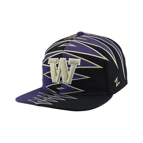 Washington Huskies NCAA Officially Licensed Adjustable Snapback Hat Team Color Split