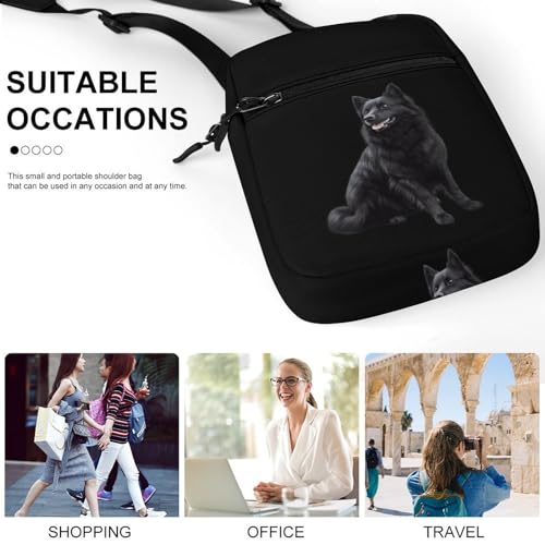 Black Schipperke Dog Mini Crossbody Bag Anti-Theft Side Shoulder Bags Messenger Bag Unisex4