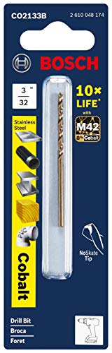 Image of BOSCH CO2133B 3 /32 in. x 2-1 /4 in. Cobalt M42 Drill Bit (Pack of 2)