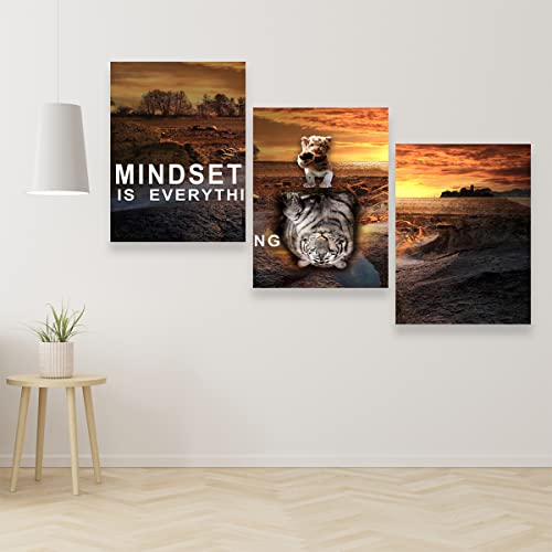 Inspirational Entrepreneur Quotes Office Wall Decor - 3 Pieces Wall Art for Living Room & Bedroom (36" W x 16''H) by Yetaryy - Image 3