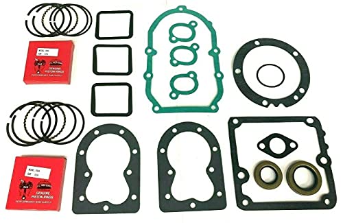 Compatible with Onan Standard Ring Set Part Number 113-0314.STD and Engine Gaskets with Crankshaft Seals Fits B43 B48 Early P216 P218