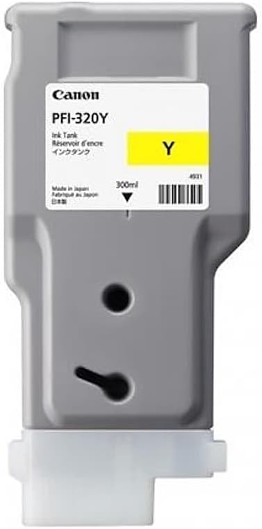 Canon PFI-320Y (2893C001AA) High Yield Ink Cartridge (Yellow) in Retail Packaging