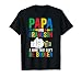 Proud Autism Papa And Grandson Autism Warrior Papa Grandpa T-Shirt