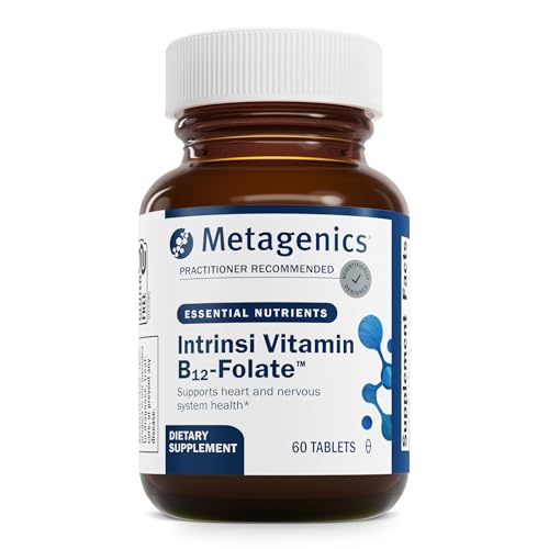 Metagenics Intrinsi Vitamin B12-Folate - with Methylcobalamin L-5-MTHF & Intrinsic Factor - Supports Energy Metabolism Nervous System & Heart Health - Non-GMO & Gluten-Free - 60 Tablets