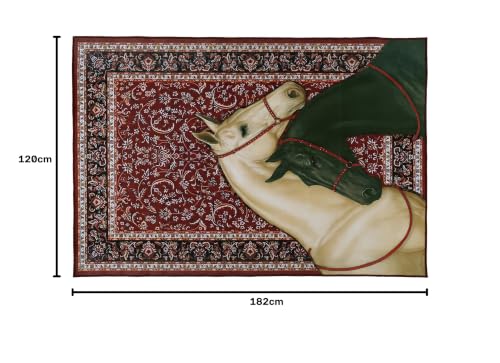 Image of BLUSH & BLOOM 4 x 6 Feet Area Rugs Washable Rug: Modern Animal Print Living Room Rug Soft Anti-Skid Thin Carpet Indoor Floor Non-Shedding Carpets for Bedroom Dining Farmhouse Nursery Home Office