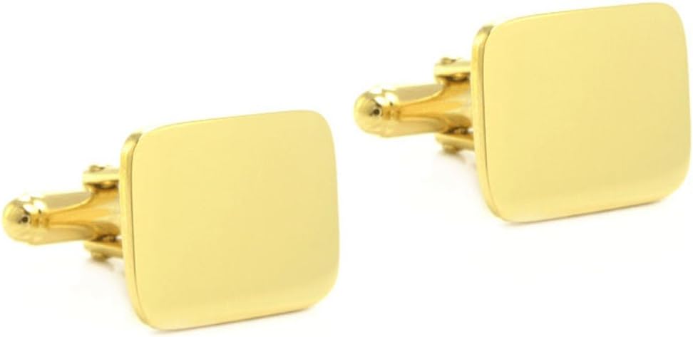 18k Gold Plated Sterling Silver Rectangular Cufflinks