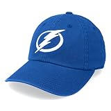 AMERICAN NEEDLE New Tampa Bay Lightning Blue Line Team Logo Adjustable Strapback Hat