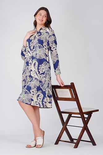 Image of Midi Dress for Women | Rayon A-Line Dress with Pockets | Casual Western Dress for Women | Comfortable Everyday Wear