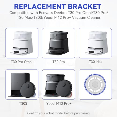 Image of Mop Pad Plate Accessories for Ecovacs Deebot T30 Pro Omni /T30 Pro /T30 Max /T30S /T50 /N30 PRO /N30 OMNI / N30 PRO OMNI /Yeedi M12 Pro+ Vacuum Cleaner - Board Holder Replacement Part Attachment