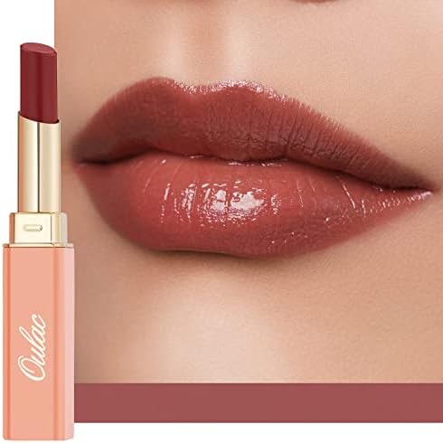 Oulac Moisturizing Lipstick for Women, Red Lipsticks Hydrating, Glass Shine Tinted Lip Balm, Hydrated Juicy and Moisture Lip Color for Dry, Cracked and Chapped Lips, Vegan Lipstick G02