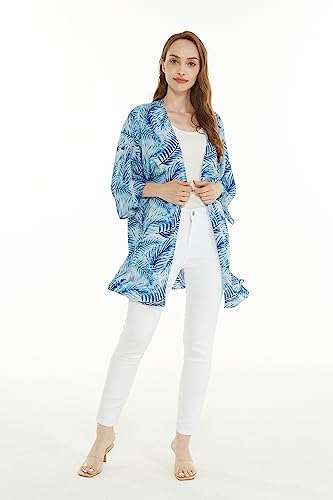 Image of Women's Hawaiian Open Front Kimono Top Signature Prints | Open Front Design; Lightweight Rayon; Signature Tropical Prints; Relaxed Fit; Resort Vacation Style