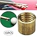 Aosekaa 10 Pieces Billiard Cue Ferrules Billiard Stick Ferrule Snooker Pool Repair Parts Snooker Pool Cue Ferrules for DIY Billiard, 10.7mm