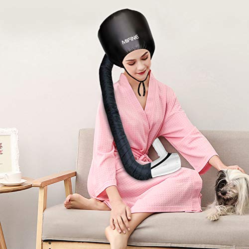 Bonnet Hood Hair Dryer Attachment - Adjustable Extra Large Bonnet Hair Dryer For Hand Held Hair Dryer With Stretchable Grip And Extended Hose Length (Black) #TOP6