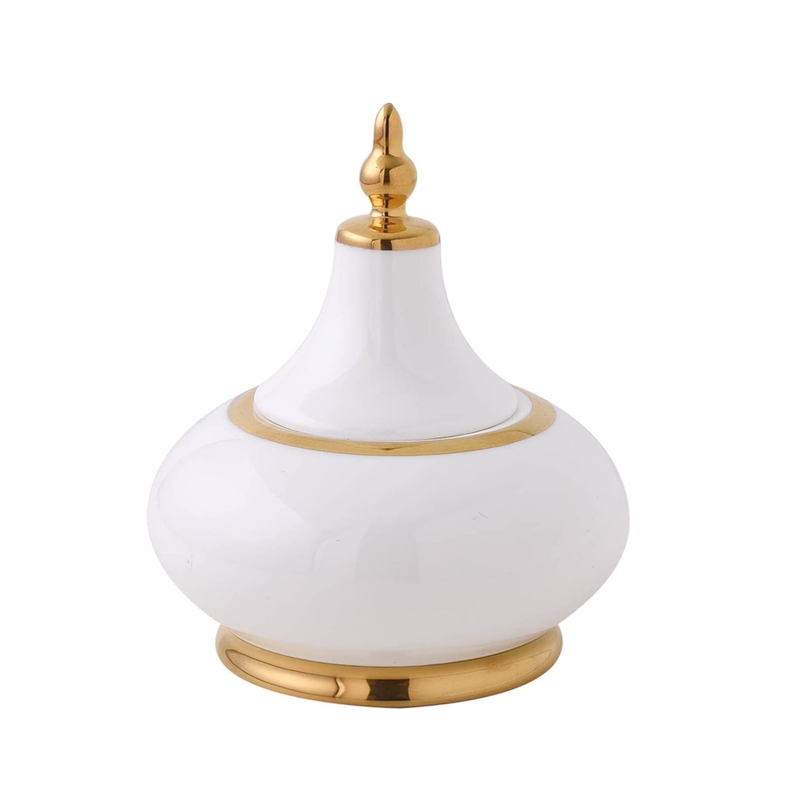Zuccheriera Gold Line Zucchero Ciotola con coperchio Contenitore di zucchero Zucchero Barattolo di zucchero ceramico Distributore di zucchero Bone China Sucier Jar for casa e cucina Zuccheriere